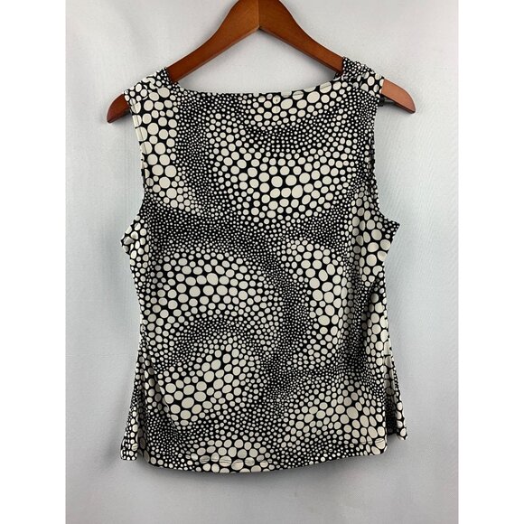Women's Calvin Klein Black & White Pattern Halter Top Size L - Picture 2 of 7